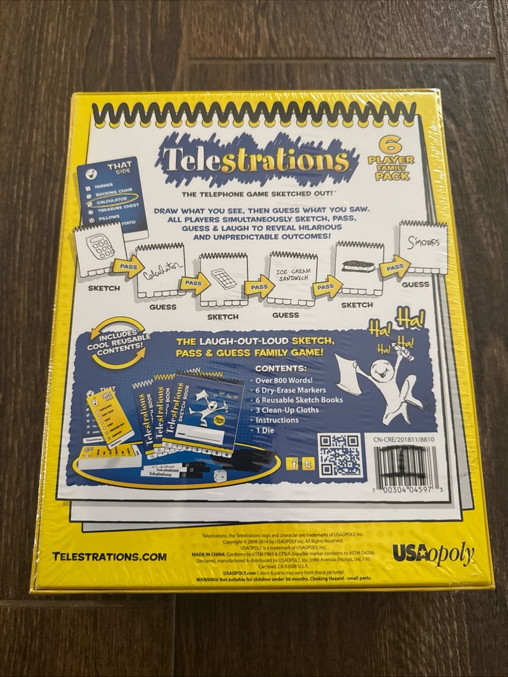 Telestrations 6 Player Family Pack Party Game - Blue & Yellow - Picture 2 of 2